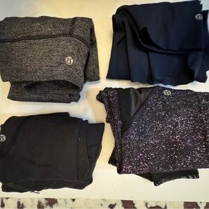 lululemon athletica Pink gray black blue leggings ankle length